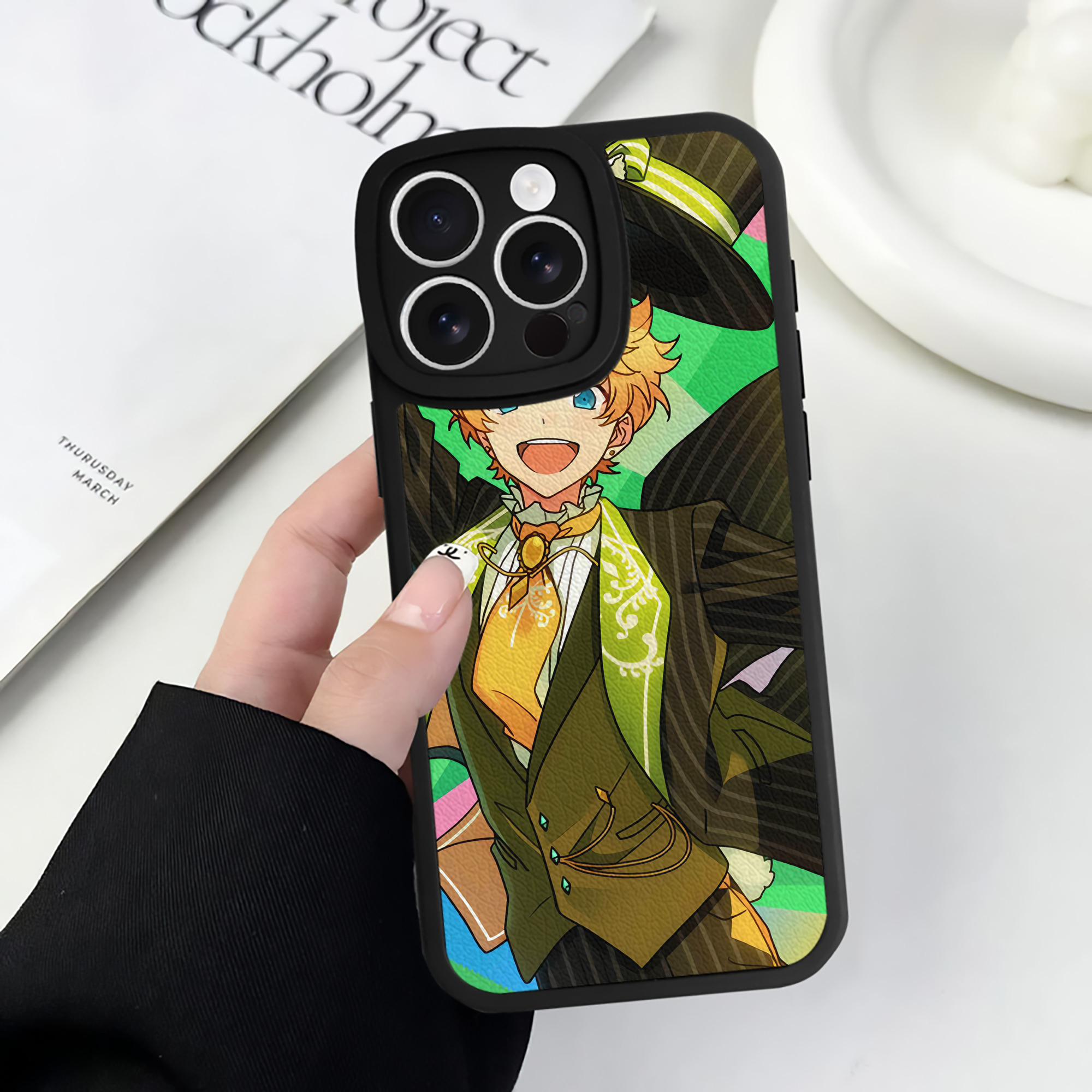 （画像用） あんさんぶるスターズ! Ensemble Stars 【iPhone 16シリーズ対応】シリコンスマホケース（レザー調） 材質：シリコン